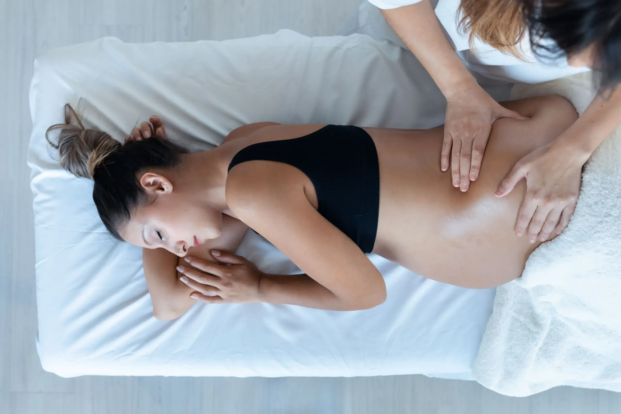 Abstract soft gradient background representing prenatal wellness and maternal health