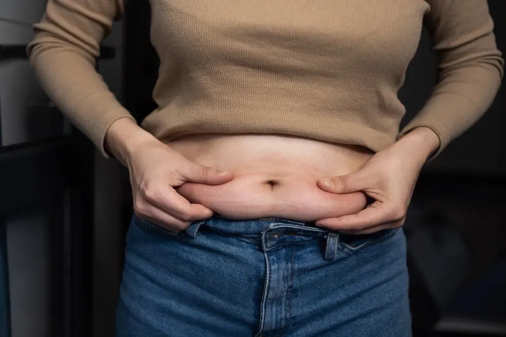 Close-up visual of stubborn fat areas on the body at Precision Chiropractic